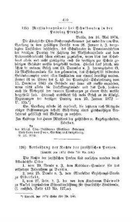 Verleihung der Rechte der juristischen Person : [V. Volksschulwesen]