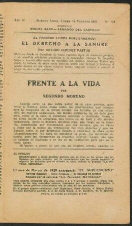 1920004118: Frente a la vida