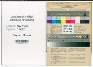 Entnazifizierung Gustav Riemer , geb. 08.04.1901 (Bergmann)