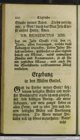 Ergebung in den Willen Gottes