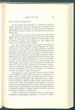 Arte español retrospectivo