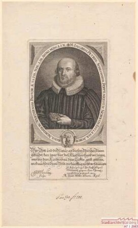 Jacob Peter Schechsius, Poppenreuther, Pfarrer in der Vorstadt Wöhrd