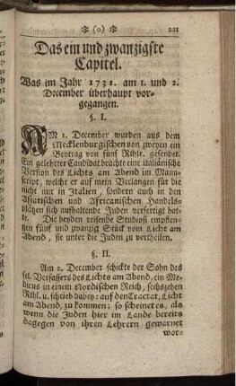 Das ein und zwanzigste Capitel – Das zwey und zwanzigste Capitel