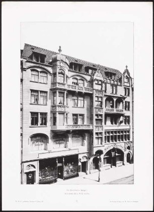 Reichshof, Stuttgart: Ansicht (aus: Moderne Neubauten, 4.Jg., 1898ff, hrsg. W. Kick)