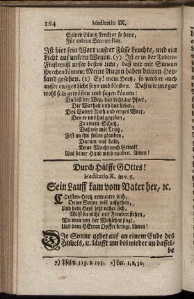 Durch Hülffe Gottes! Meditatio X.