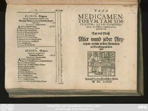 Taxa Medicamentorum, Tam Simplicium, Quam Compositorum, in Officinis Argentinensibus prostantium