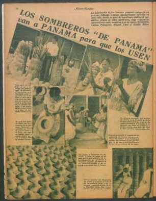Los sombreros "de Panamá" van a Panamá para que los usen : Texto y fotografías por Kurt Severin