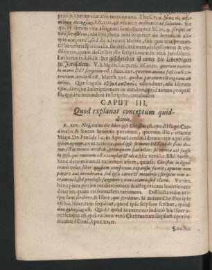 Caput III. Quod explanat conceptum quidditatis