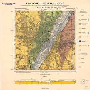 692 [7835] München, Geologische Karte von Bayern
