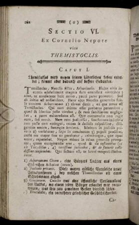 Sectio VI. Ex Cornelio Nepote vita Themistoclis.