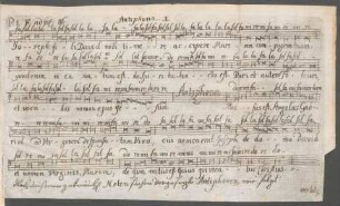 P. I. F. ad fol: 86. Antiphona.