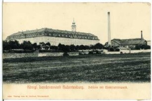 Schloss Hubertusburg. Landesanstalt. Schloss mit Elektrizitätswerk
