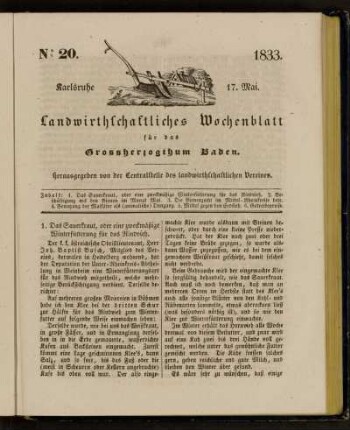 No 20. 17. Mai. 1833
