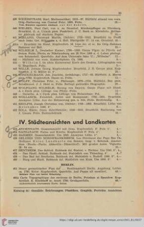 IV. Städteansichten und Landkarten