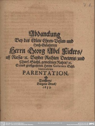 Abdankung : Abdanckung
