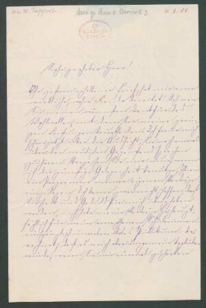 Brief an Wilhelm Tappert : 04.03.1888