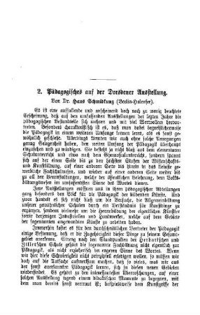 Pädagogisches auf der Dresdener Ausstellung : Pädagogische Mitteilungen
