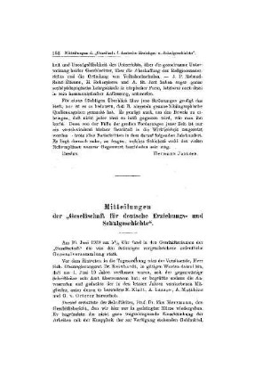 Mitteilungen der Gesellschaft für deutsche Erziehungs- und Schulgeschichte