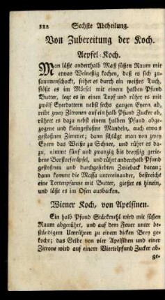 Von Zubereitung der Koch.