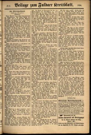 Zweite Ausgabe vom Donnerstag, den 25. Januar 1894.