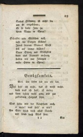Genügsamkeit