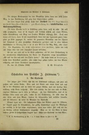 Schulreden von Professor J. Hülsmann