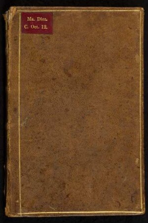 M. Tullius Cicero: Cato maior, De amicitia : Ms. Diez. C oct. 12