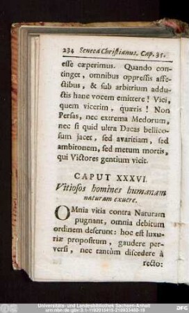 Caput XXXVI. Vitiosos homines humanam naturam exuere.
