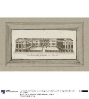 Das Universitätsgebäude in Berlin.