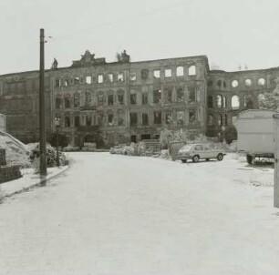 Dresden. Ruine des Taschenbergpalais. Ansicht von Nordwesten