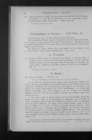 Versammlung zu Pernau. - 1453 Febr. 25.