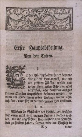 Erste Hauptabtheilung.