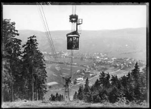 Schwebebahn mit Blick auf Oberwiesenthal