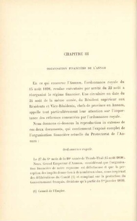 Chapitre III. Organisation financière de l'Annam