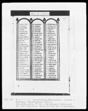 Lektionar aus Salzburg — Capitulare, Folio 341recto