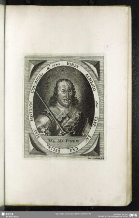 Jobst Almeslo alias Tapp, Sac: Caes: Regiaeq[ue] Mai: Equitum Colonell[us] Ao. 1649