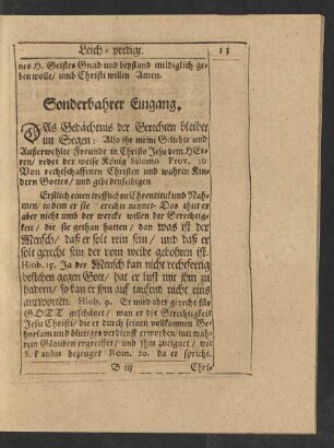 Sonderbahrer Eingang.