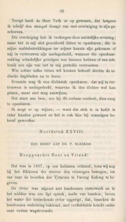 Hoofdstuk XXVIII [XXiX]. Een brief aan Dr. P. Bleeker