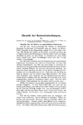 Chronik der Reformbestrebungen : III.