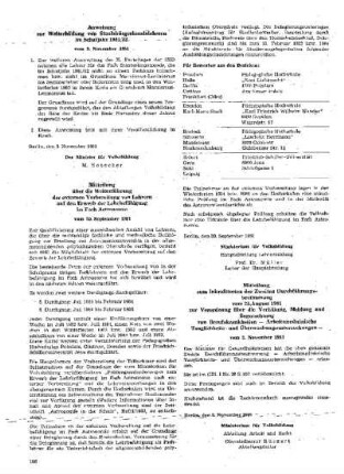 Mitteilung über die Weiterführung der externen Vorbereitung von Lehrern auf den Erwerb der Lehrbefähigung im Fach Astronomie : vom 30. September 1981