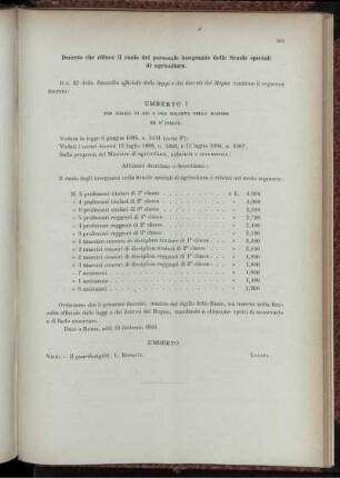 Disposizioni sul personale insegnante delle Scuole pratiche e speciali di agricoltura.