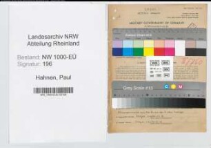 Entnazifizierung Paul Hahnen, geb. 29.06.1902 (Kaufmann)