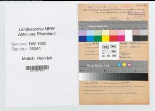 Entnazifizierung Heinrich Matich, geb. 27.08.1906 (Grubensteiger)