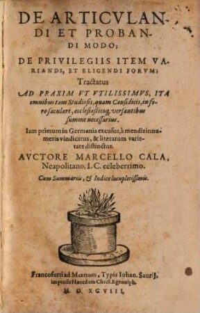 Tractatus de modo articulandi et probandi