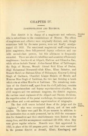 Chapter IV. Administration and revenue