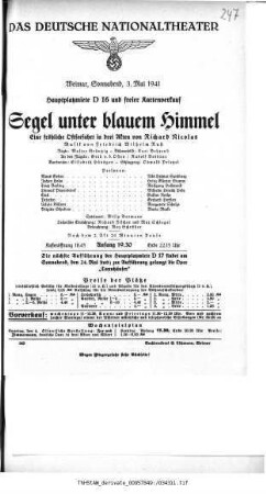 Segel unter blauem Himmel