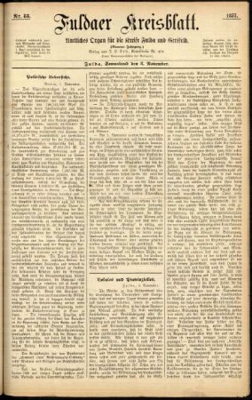 Ausgabe vom Samstag, den 03. November 1877.
