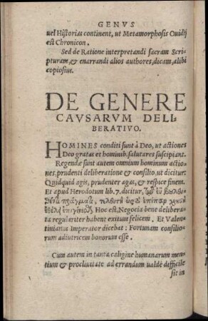 De Genere Cavsarvm Deliberativo.