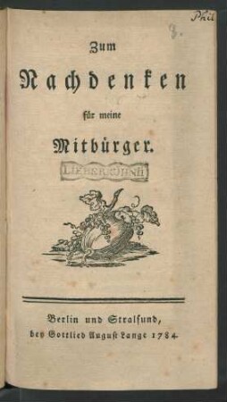 Zum Nachdenken für meine Mitbürger