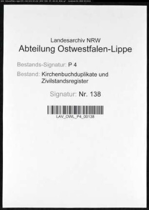 Zivilstandsregister von Hörde (T 1811). (Gemeinde: Hörde, Stadt Dortmund)